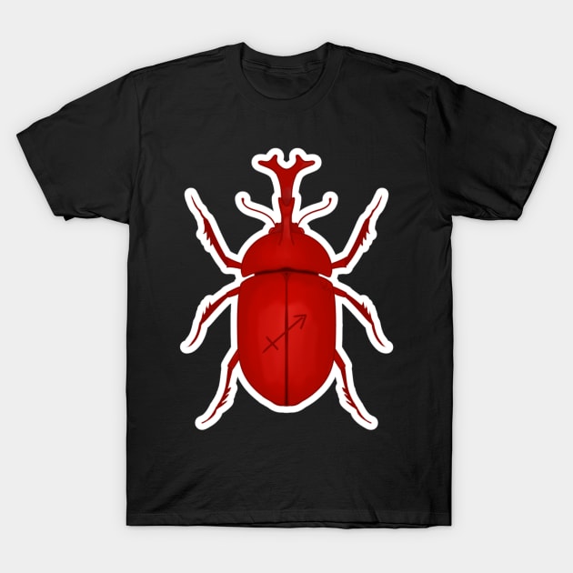 Sagittarius Japanese Rhino Beetle T-Shirt by Punk-Creations